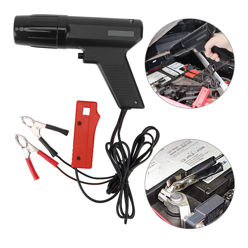Timing Light Gun - เครื่องทดสอบการจุดระเบิดแบบเหนี่ยวนำเครื่องยนต์รถน้ำมันเครื่องมือจับเวลาจุดระเบิดรถยนต์ Tl-122 12V