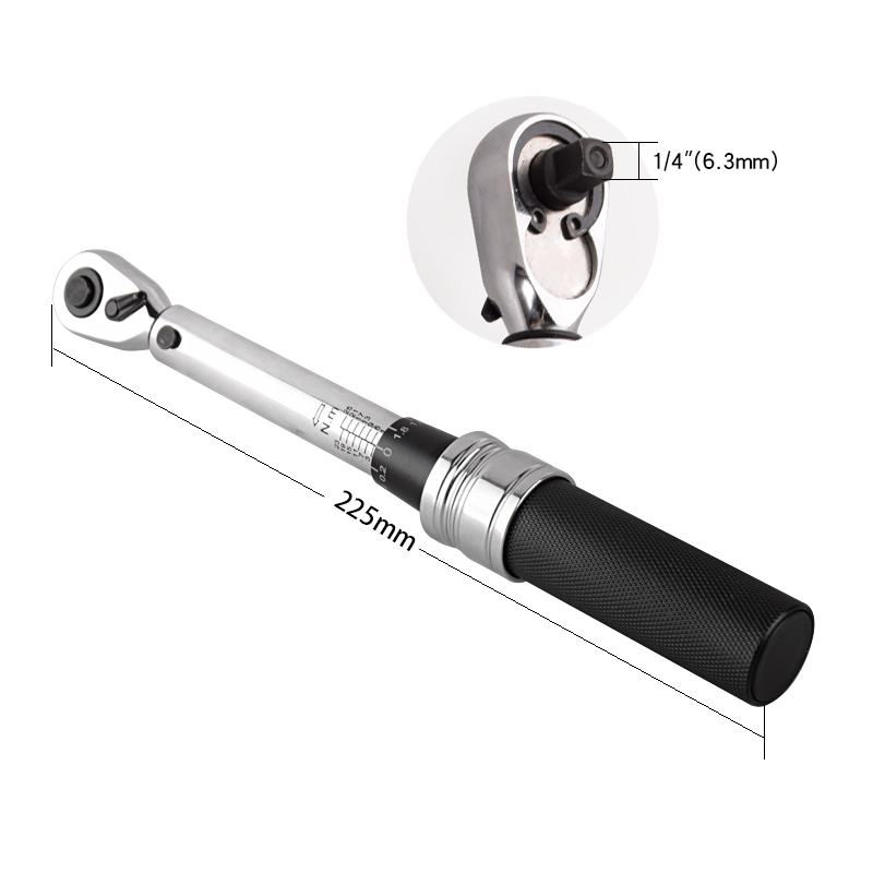 Torque Wrench - ชุดประแจแรงบิดปรับได้ 1/4 นิ้ว 1-25 นิวตันเมตร ความแม่นยำสูง