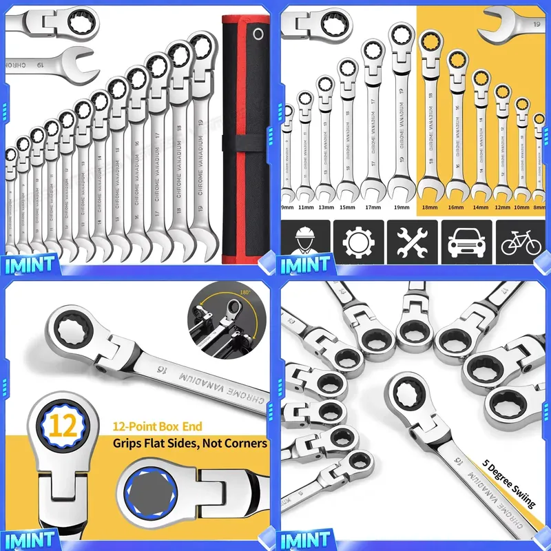 Socket Set - ชุดประแจหัวงอแบบมีเฟือง, ชุดประแจปากตายและปากแหวน, เครื่องมือช่างเหล็กโครเมียมวาเนเดียม, ประแจบล็อกแบบมีเฟือง