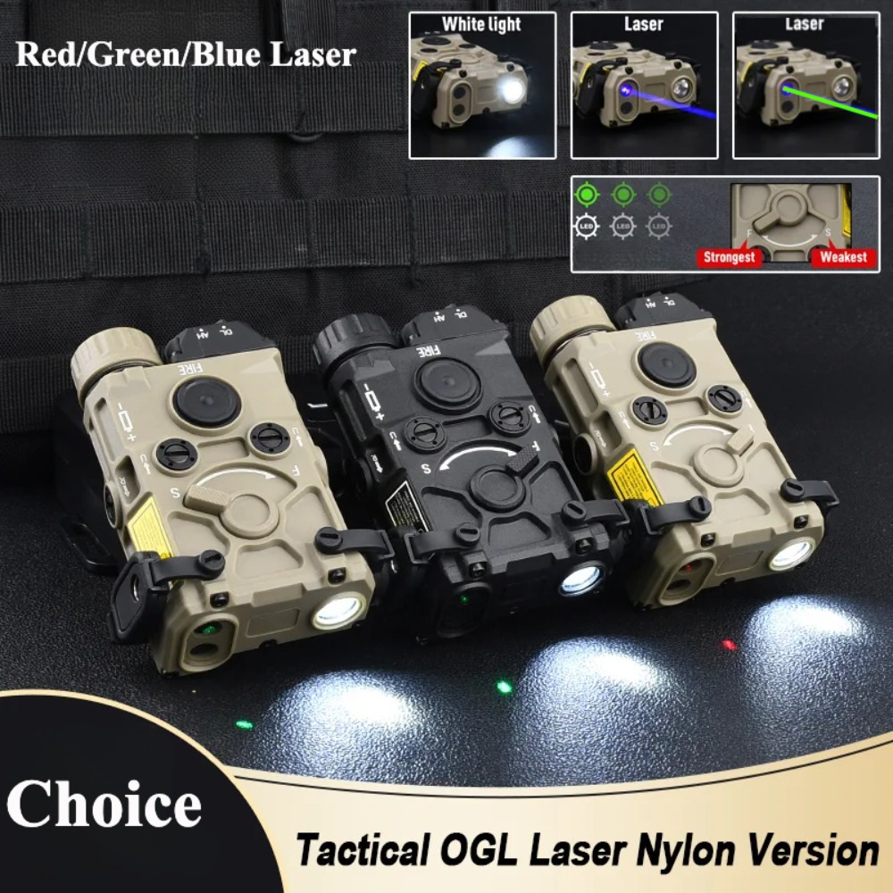 Timing Light Gun - ไฟฉายยุทธวิธี OGL ไนลอนพลาสติก ไฟ LED พร้อมเลเซอร์สีแดง