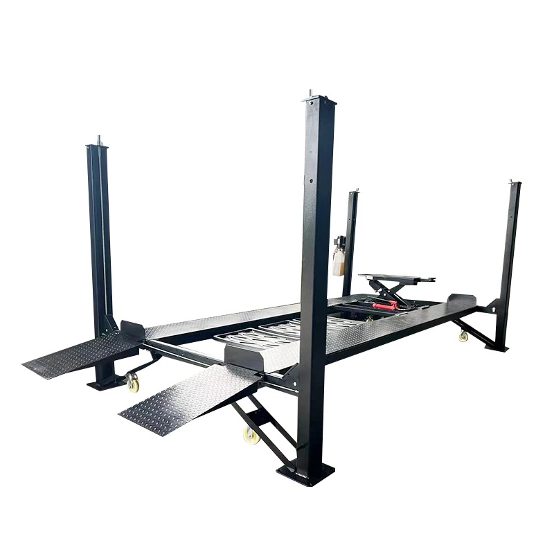 Car Lift - PrimeSelect จัดส่งรวดเร็ว ลิฟต์ยกรถแบบสี่เสาไฮดรอลิก ระบบแมนนวล ปลดล็อกด้านเดียว ขนาด