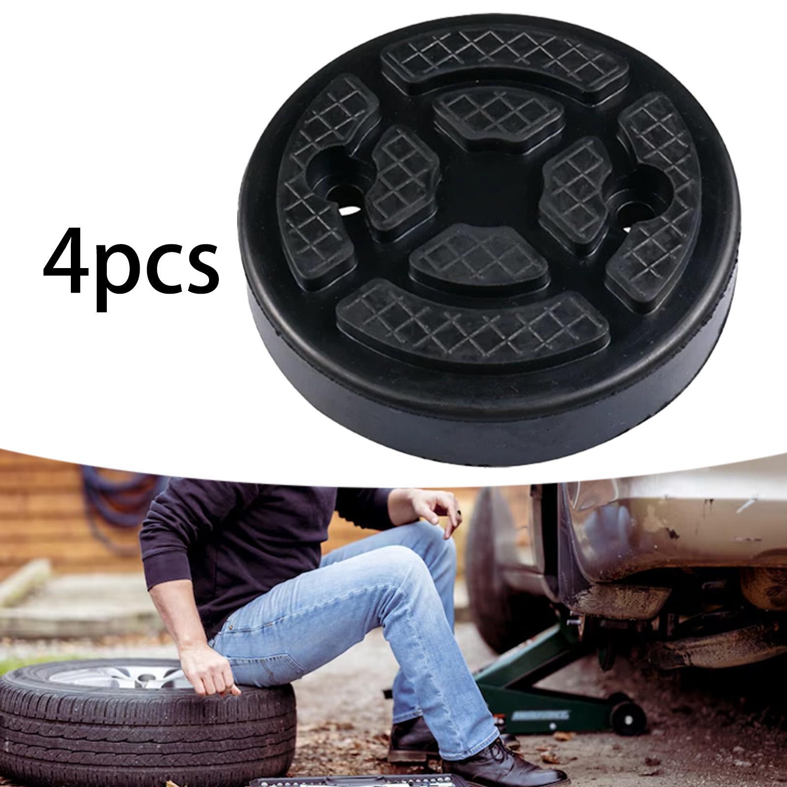 Car Jack - แผ่นยางรองขาตั้งแม่แรง ทรงกลม หนา สำหรับยกรถยนต์ ป้องกันพื้น ใช้ในโรงรถ