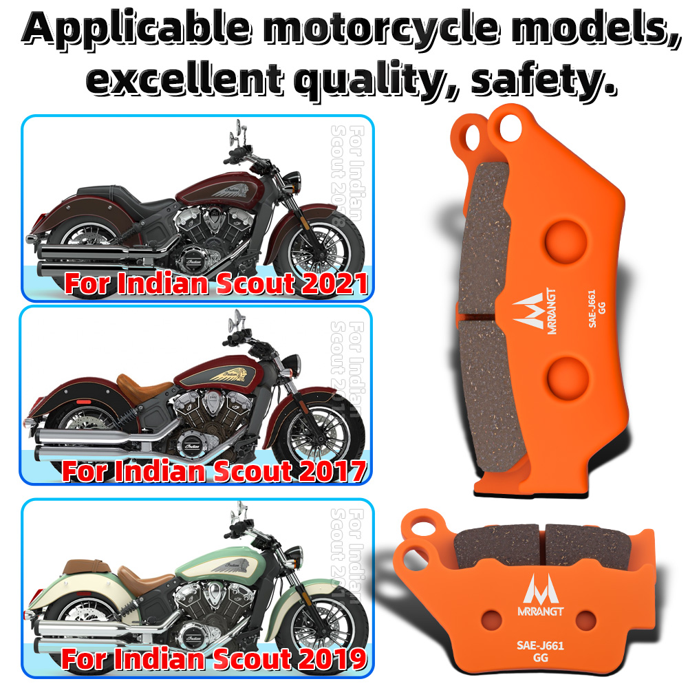 Brake Pad Set - MRRANGT เซรามิคเบรคแพดเหมาะสำหรับอินเดียนสกू๊ต 2017 2018 2019 2020